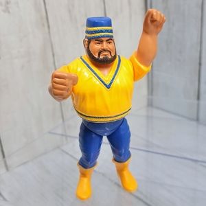 Vtg1990 WWF TitanSport 5"t Blue Yellow Akeem Wrestling Action Figure (Series 1)